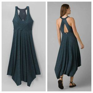 Prana Saxon Dress in Grey Blue Pebbles